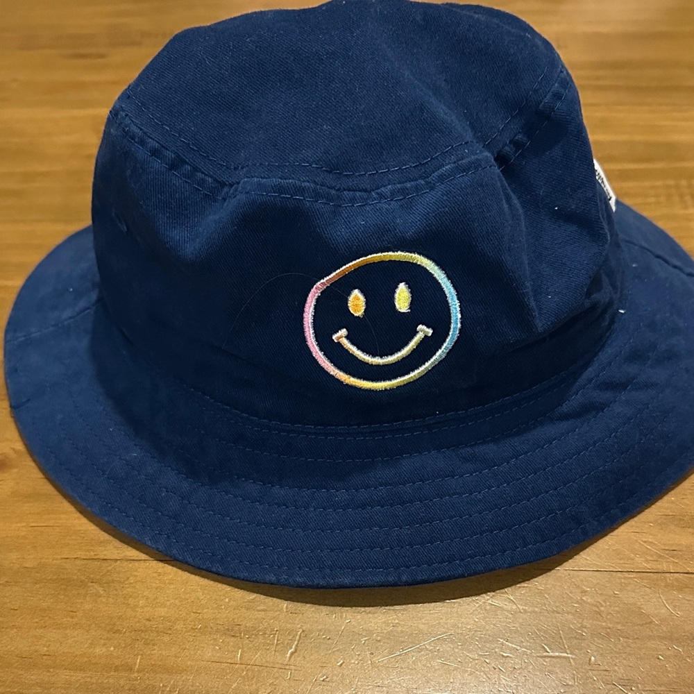 Aeropostale Navy Blue Bucket Hat with Smiley Face